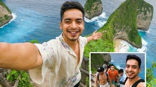 Hiking down Kelingking beach  NUSA PENIDA