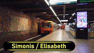 Metro Premetro Station Simonis  Elisabeth - Brussels  - Walkthrough 