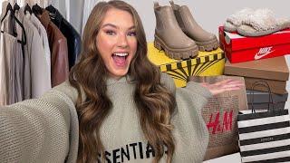 HUGE FALL HAUL  Nordstrom Rack Marshalls H&M Nike Sephora - Clothing Shoes Makeup & more