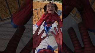 Spider-Man vs Spider-Girl in Love  #spiderman #girl #crazygirl #funny #dumitrucomanac #minecraft