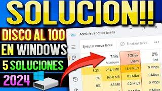 SOLUCION USO de DISCO al 100% en Windows 10  11  SIN PROGRAMAS  2024