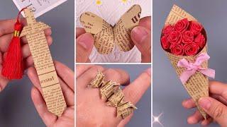 Creative Paper Crafts Tutorial Mini Butterflies Rose Bouquet Boat and Sword