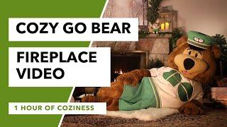 GO Bear Cozy Fireplace Video - 1 HOUR