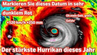 Eine ernste und ernste Warnung Bereiten Sie sich auf große Hurrikane und Überschwemmungen vor