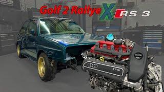 Golf 2 Rallye X RS3 Build FITTING THE ENGINE ??