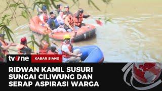 Pakai Perahu Karet Ridwan Kamil Susuri Sungai Ciliwung  Kabar Siang tvOne