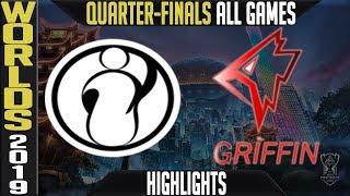 IG vs GRF Highlights ALL GAMES  Worlds 2019 Quarter-finals  Invictus Gaming vs Griffin