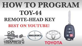 How To Program 1x Remote Head Transponder Key H Chip Toyota  Scion