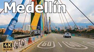 Medellin 4K - Driving in Colombia - El Poblado La Candelaria Centro Commercial