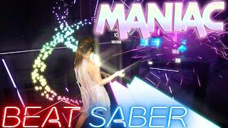 Beat Saber  Maniac Flashdance - Carpenter Brut Expert++ First Attempt  Mixed Reality