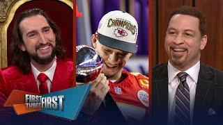 Chiefs win Super Bowl Mahomes tweets ‘Never A Doubt’ & Nick celebrates  NFL  FIRST THINGS FIRST