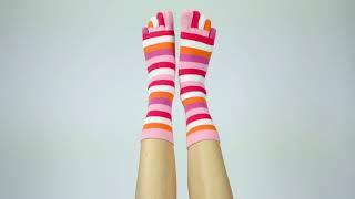 GoWith Womens Cotton Colorful Split Toe Socks  Model 2206