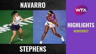 Emma Navarro vs. Sloane Stephens  2020 Monterrey First Round  WTA Highlights