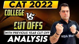 CAT 2022 College Vs Cutoffs Complete Analysis  MBA Wallah