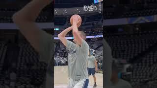 Nikola Jokic taking a few hoops before tip off #shorts #nba #nbafinals