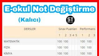 E okul Not Değiştirme - Not Yükseltme Taktiği Tüm Derslerden 100 Alın