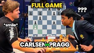 What did Praggnanandhaa tell Magnus? Carlsen vs Pragg  Full Game  FIDE World Rapid 2023