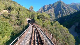  4K  Nice - Tende cab ride France 09.2021 Führerstandsmitfahrt Tendebahn