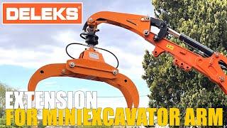 Extension for mini excavator arm