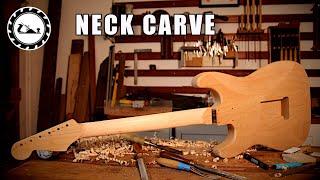 Stratocaster build Episode 13 carving a stratocaster neck.