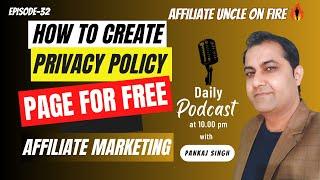 How To Create Privacy Policy Page On Website For Affiliate Marketing Business For Free