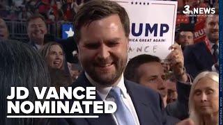 U S  Senator JD Vance has officially been nominated for Vice President