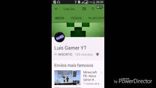 divulgação do canal Luis Gamer YT