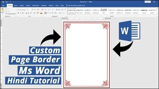 Ms Word Hindi Tutorial  How to Make Own Custom Page Border in Microsoft Word