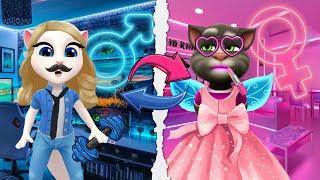 Boy & Girl SWAP LIVES  My Talking Angela 2  My Tom 2