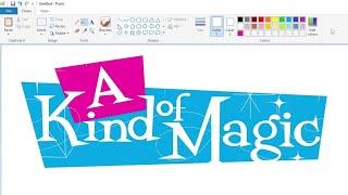 How to draw A Kind of Magic TV series logo using MS Paint  How to draw on your computer