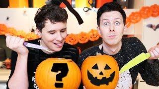 Dan and Phil try PUMPKIN CARVING