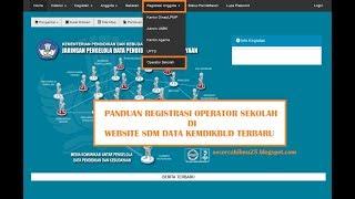 Tutorial Registrasi Operator Sekolah di Website SDM Data Kemdikbud Terbaru