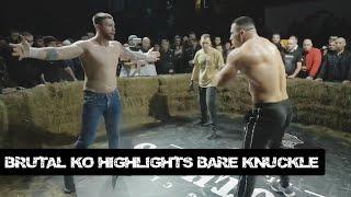 BARE KNUCKLE - THE MOST BRUTAL KNOCKOUTS Part 1 HIGHLIGHTS FIGHTS - HD