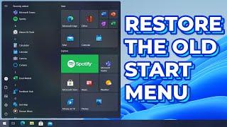 How to restore to the old Start Menu in Windows 11 OBSOLETE