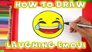 How to Draw Laughing Emoji - Tears of Joy