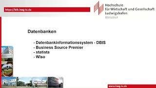Literaturrecherche in Datenbanken DBIS
