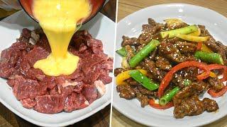 PERAP DAGING DENGAN TELUR SEBELUM GORENGRESEPI ALA CHINESE YANG DIPANGGIL SICHUAN BEEF