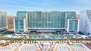 HILTON Dubai Palm Jumeirah Hotel  BEACHFRONT Resort full tour 4K