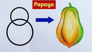 papaya drawing with colours Gali Gali Art 