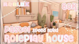 Pastel Roleplay House speed build PART 2 INTERIOR WORTH 80K *roblox bloxburg speed build