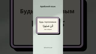 Будь терпеливым #арабский_язык #sorts #язык