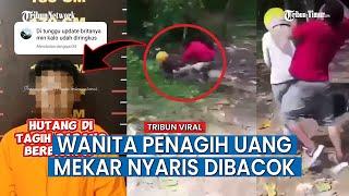 Detik detik Cewek Koperasi Menagih Utang Malah Dikejar Golok Bapak bapak