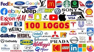 100 Famous Logos  100 Logo Names 100 Logo Pictures  100 Famous Logos of the world  #guessthelogo