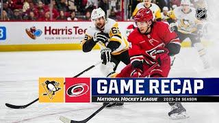 Penguins @ Hurricanes 113  NHL Highlights 2024