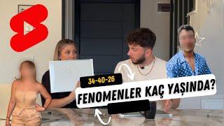 FENOMENLERİN YAŞLARINI TAHMİN EDİYORUZ  YAŞLANMIŞIZ BE ENES BATUR CEMRE OLMAZ DANLA BİLİC VS..