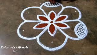 Aani Matham Special5×1 flowers padi Kollam Pandaga Muggulu Kalpanas Lifestyle Easy Rangoli08