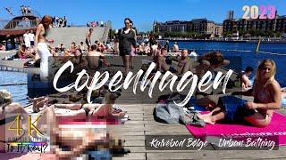 SUMMER IS ON  Kalvebod Bølge  Urban Bathing  Copenhagen Denmark  City Walk  4K  June  2023