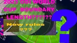 Cricket world cup 2023Length of Boundary Reserve daysuper over.