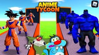 ROBLOX Oggy Opened Goku Factory in Anime Tycoon  Oggy Game  Roblox AnimeTycoon Game