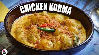 Chicken Korma Recipe  Shahi White Chicken Korma Curry  Easy n Tasty